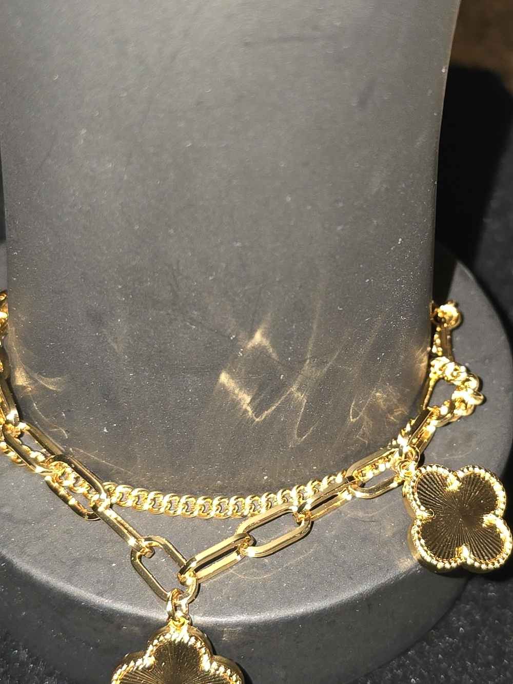 22kgp Dubai Jewelry Gold Four-Leaf Charm Bracelet - Women Jewelry - Picture 3 of 7